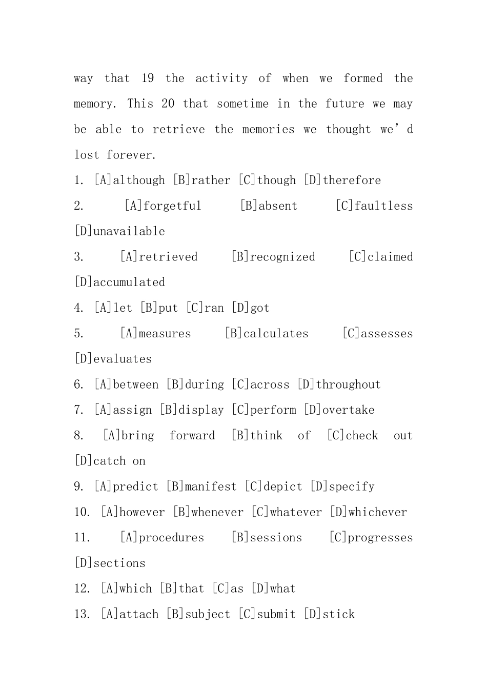 2021届钻石卡学员基础阶段第三次测试卷(英语).docx_第3页