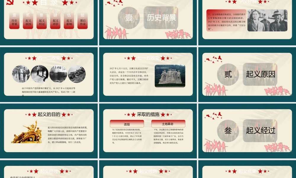 历史课《南昌起义》教育教学PPT课件（带内容）.pptx