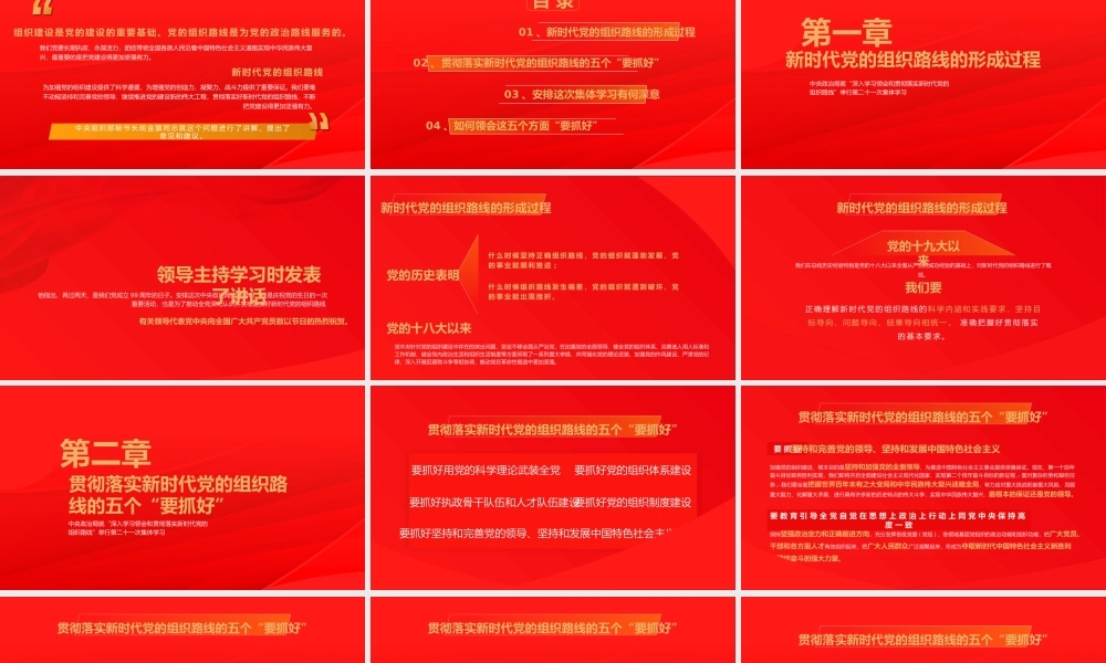 “深入学习领会和贯彻落实新时代党的组织路线”第二十一次集体学习PPT课件（带内容）.pptx