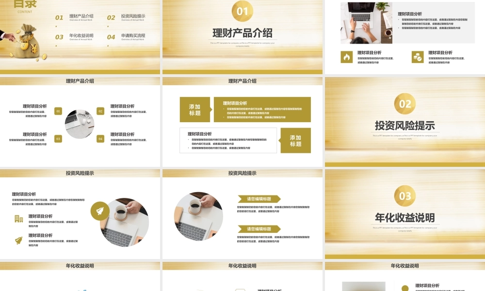 金融投资理财项目分析PPT模板.pptx