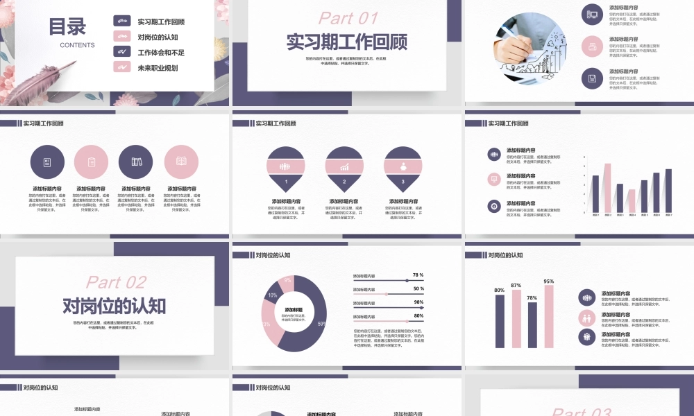 唯美风实习转正述职报告PPT模板.pptx
