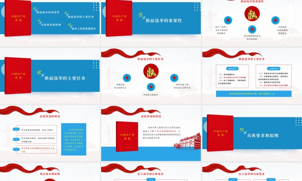 党支部换届选举工作程序学习PPT课件（带内容）.pptx