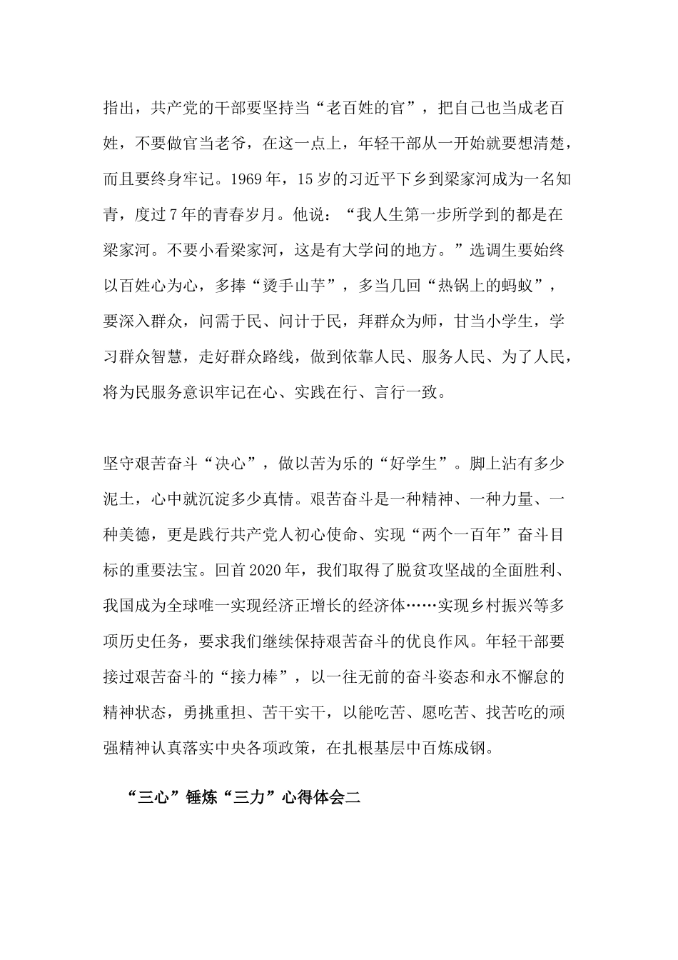 “三心”锤炼“三力”心得体会 5篇.docx_第2页