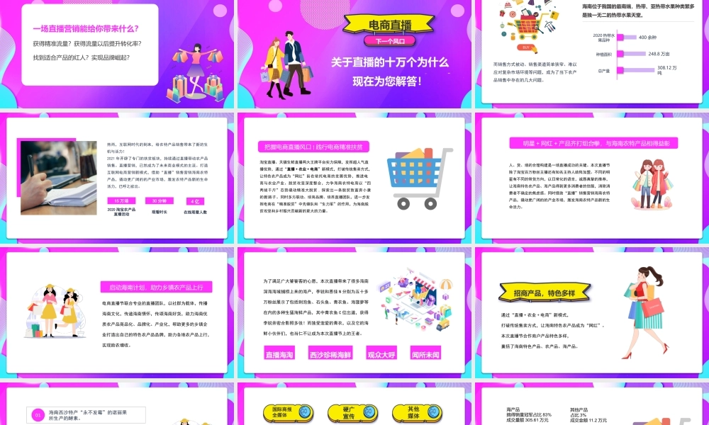 直播助力电商扶贫PPT课件（带内容）.pptx