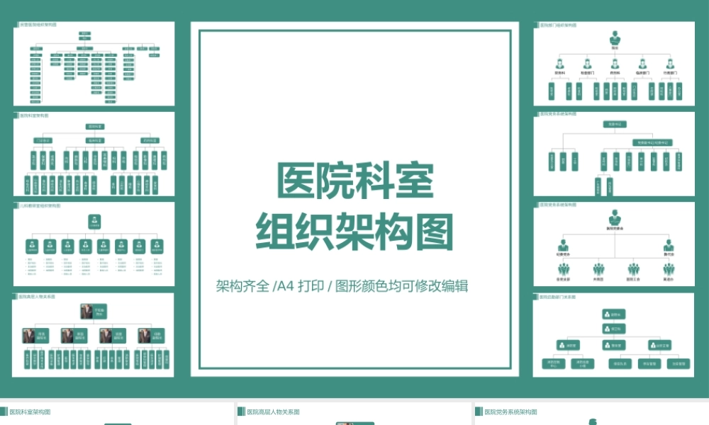 医院科室组织架构图部门人物关系PPT模板.pptx