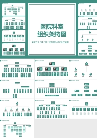 医院科室组织架构图部门人物关系PPT模板.pptx