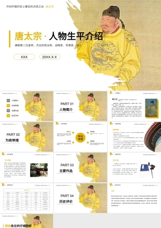 唐太宗李世民人物生平介绍PPT课件（带内容）.pptx