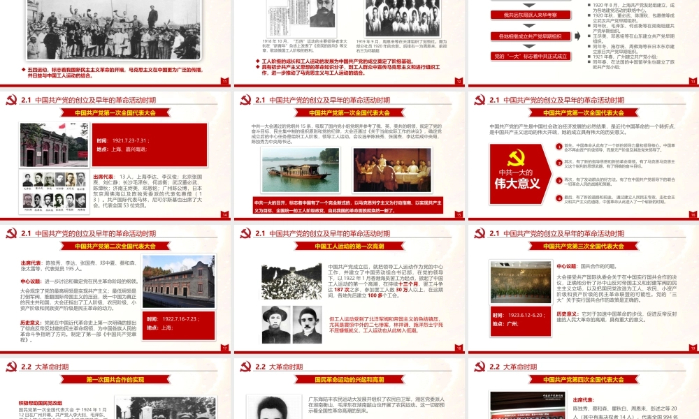 中国共产党党史及成就展PPT学习课件（带内容）1.pptx