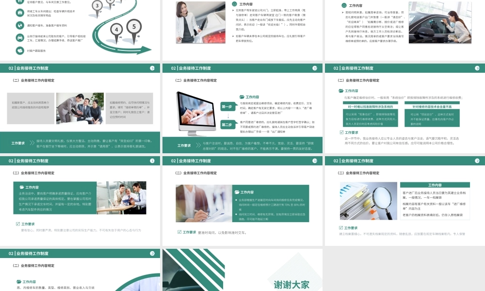 20XX年XX公司汽车售后服务部工作总结PPT展示材料（带内容）.pptx
