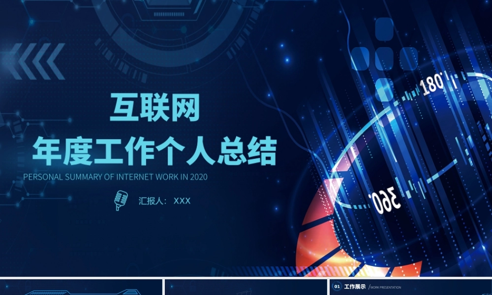XX互联网企业年度工作个人总结PPT展示材料（带内容）.pptx