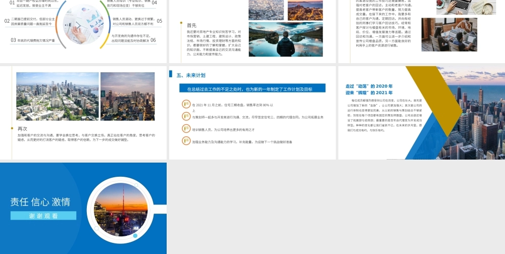 高端简洁房地产公司年终工作汇报PPT展示材料（带内容）.pptx