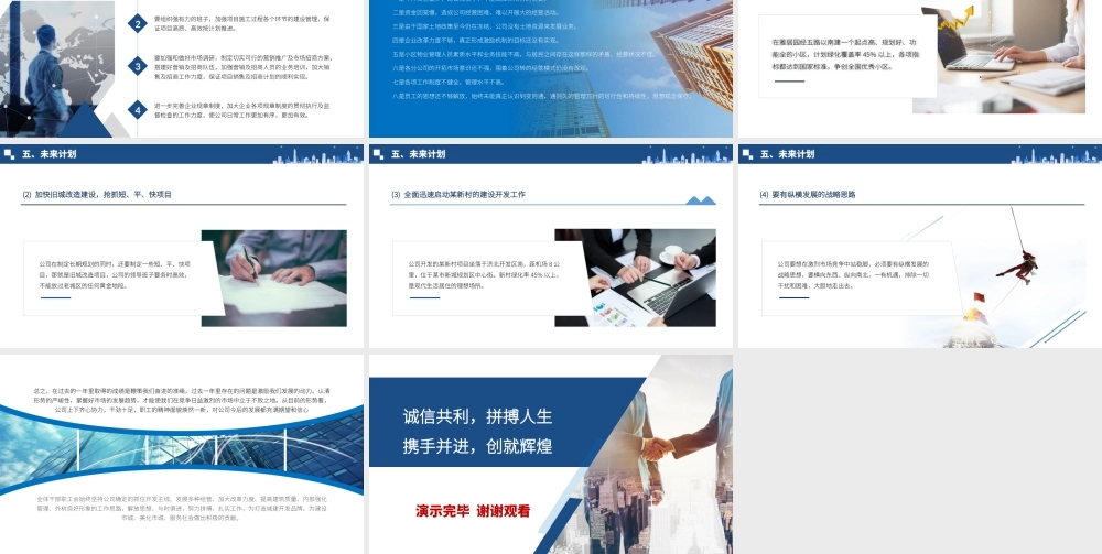 房地产公司年终工作汇报PPT展示材料（带内容）.pptx