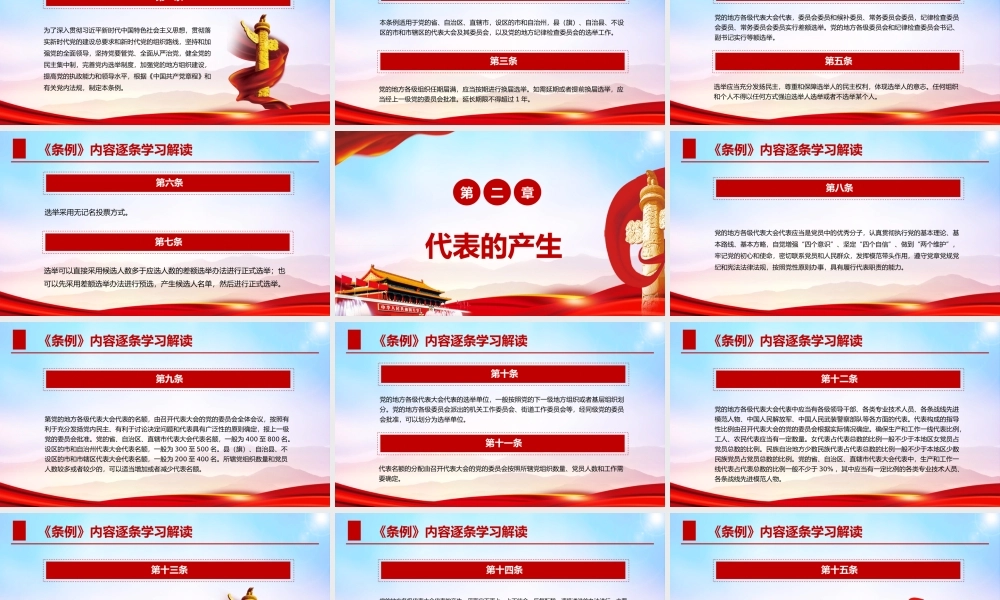 学习《中国共产党地方组织选举工作条例》PPT课件（带内容）.pptx