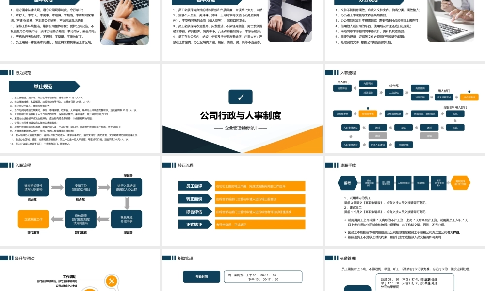 企业规章制度培训PPT课件（带内容）.pptx