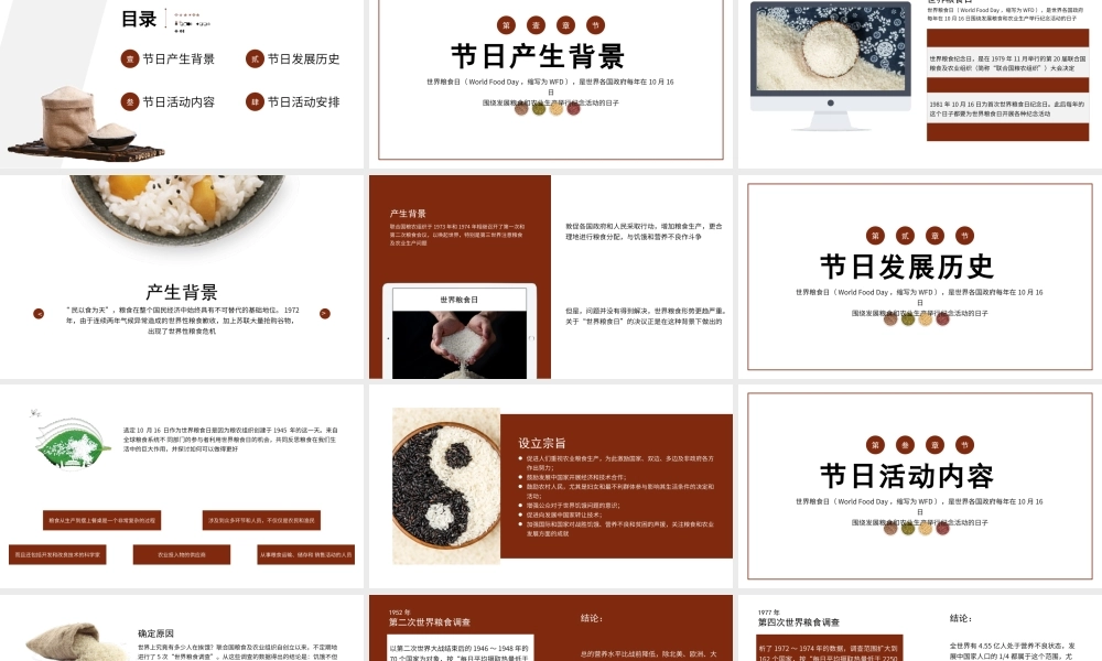 世界粮食日主题培训PPT课件（带内容）.pptx