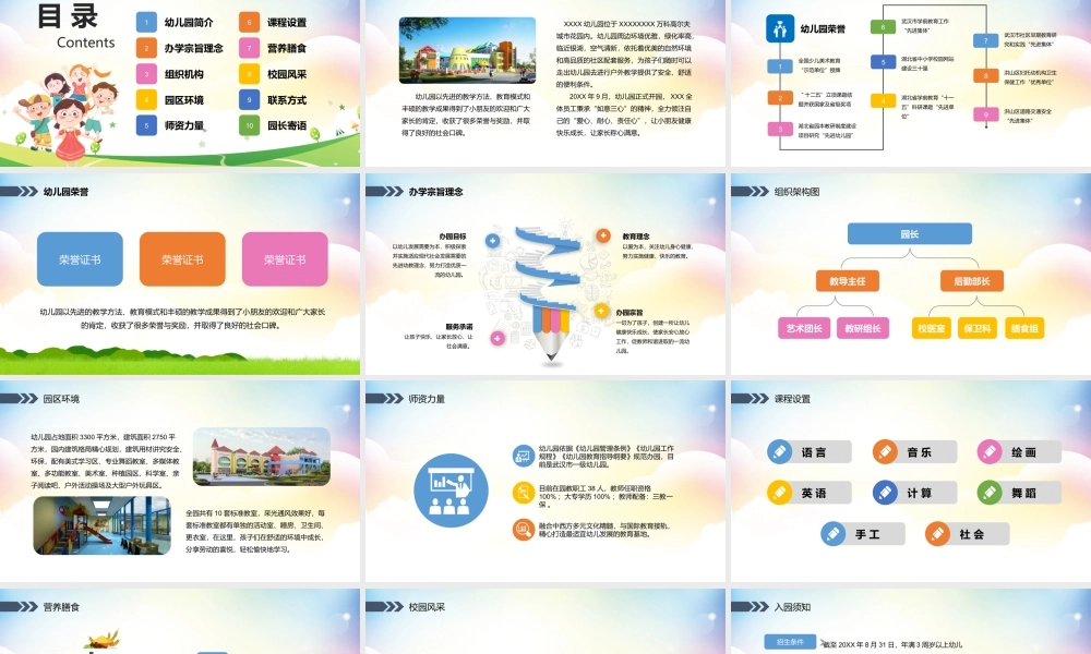 幼儿园介绍简介PPT课件（带内容）.pptx