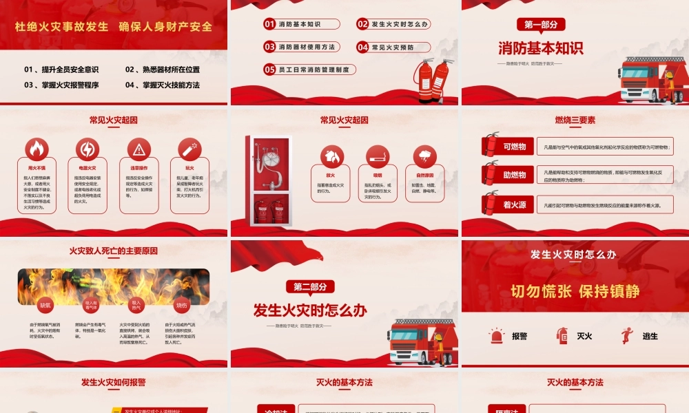 企业单位消防安全防火培训PPT课件（带内容）.pptx
