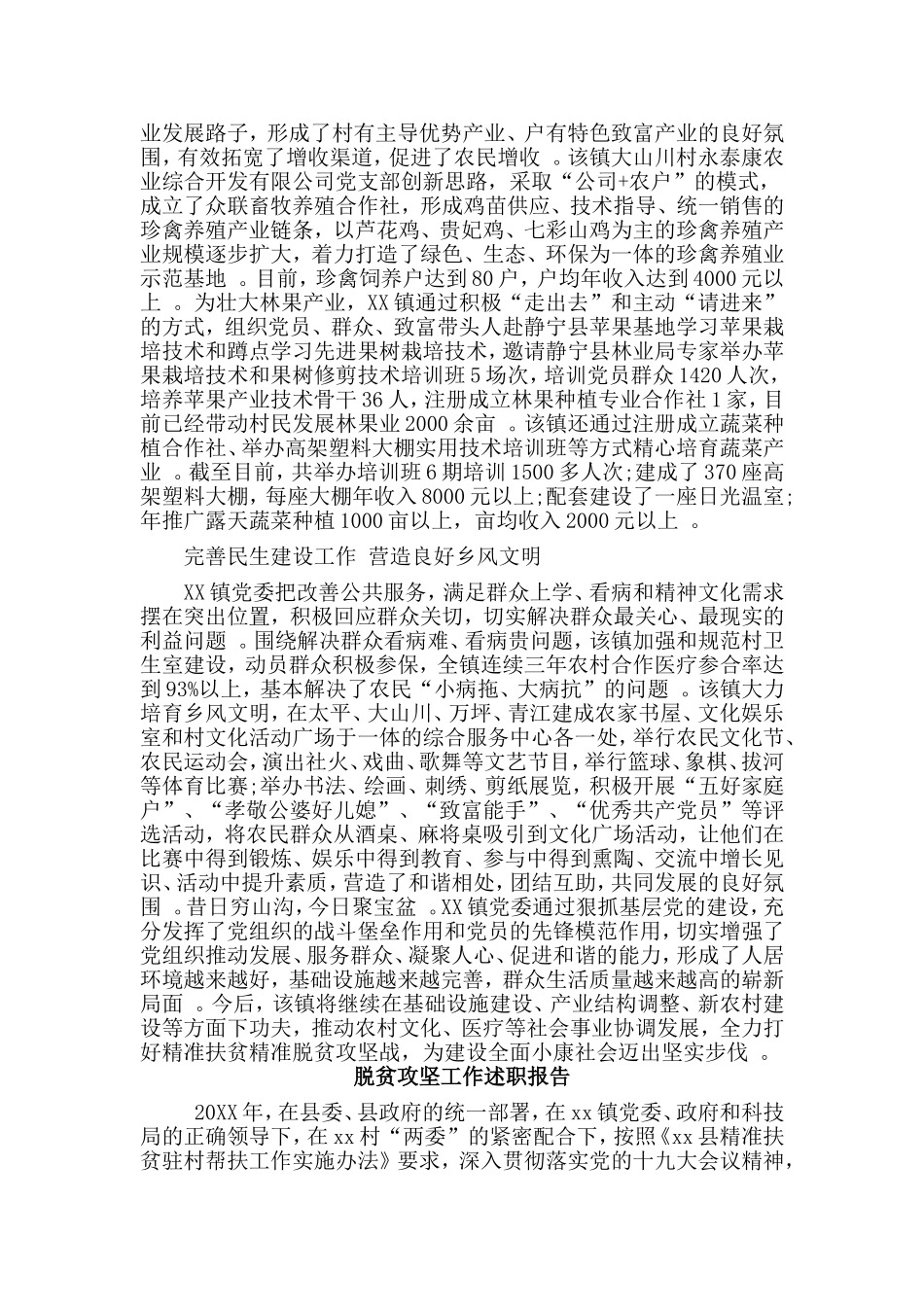 综合2篇脱贫攻坚工作述职报告.doc_第2页