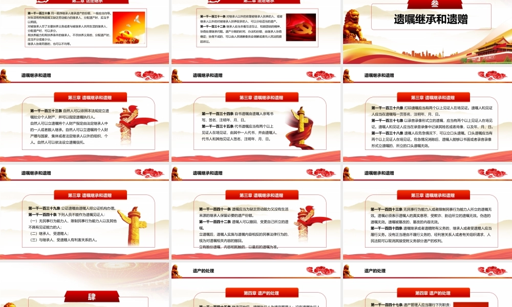 民法典第六篇继承篇全面解读PPT培训课件（带内容）.pptx