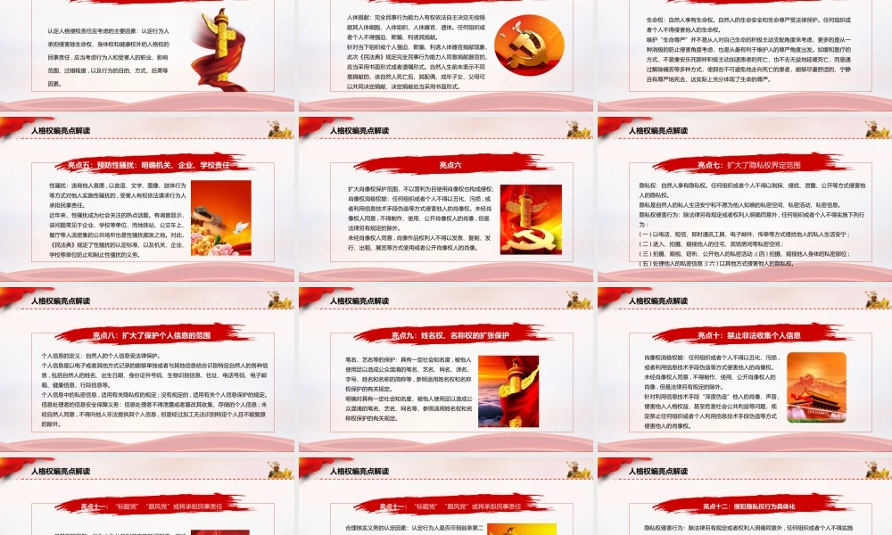 中华人民共和国首部民法典之人格权编解读PPT培训课件（带内容）.pptx