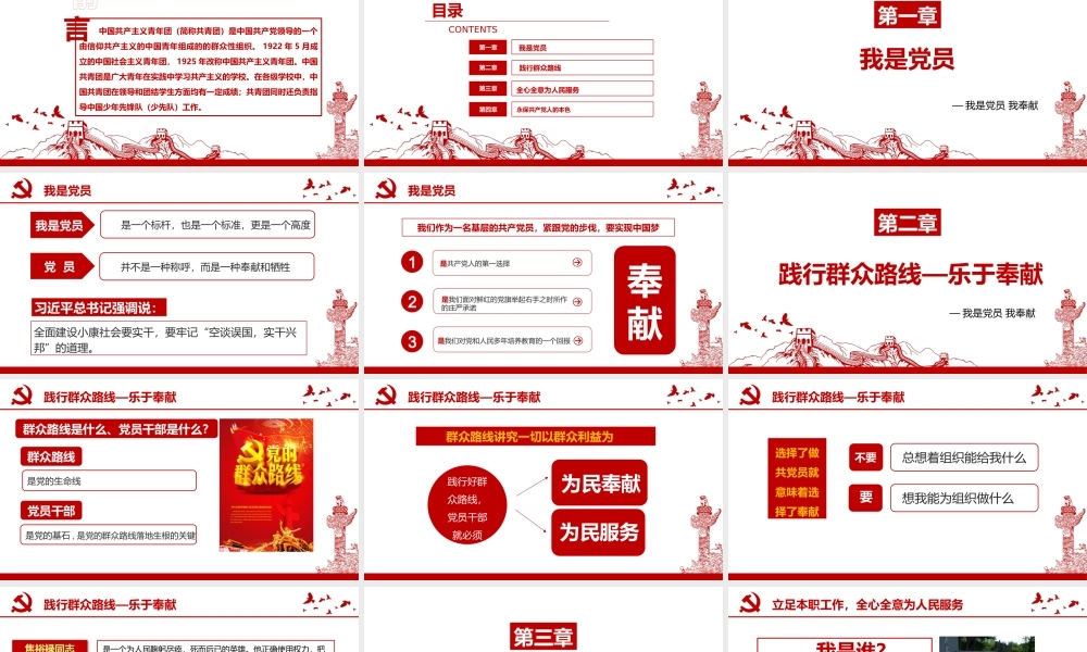 我是党员我奉献党课培训PPT课件（带内容）.pptx