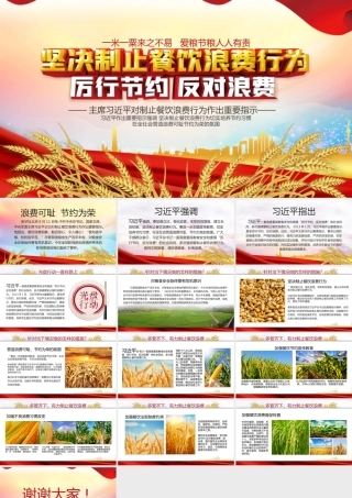 坚决制止餐饮浪费行为厉行节约反对浪费PPT培训课件（带内容）.pptx