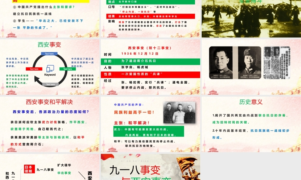 九一八与西安事变PPT课件（带内容）.pptx