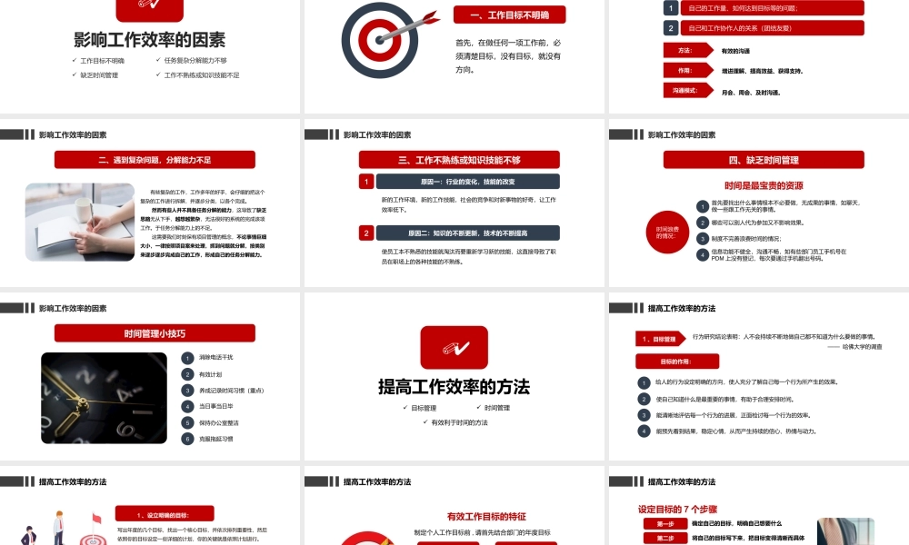 企业培训工作效率提升员工培训管理培训课程-如何提高工作效率PPT课件（带内容）.pptx