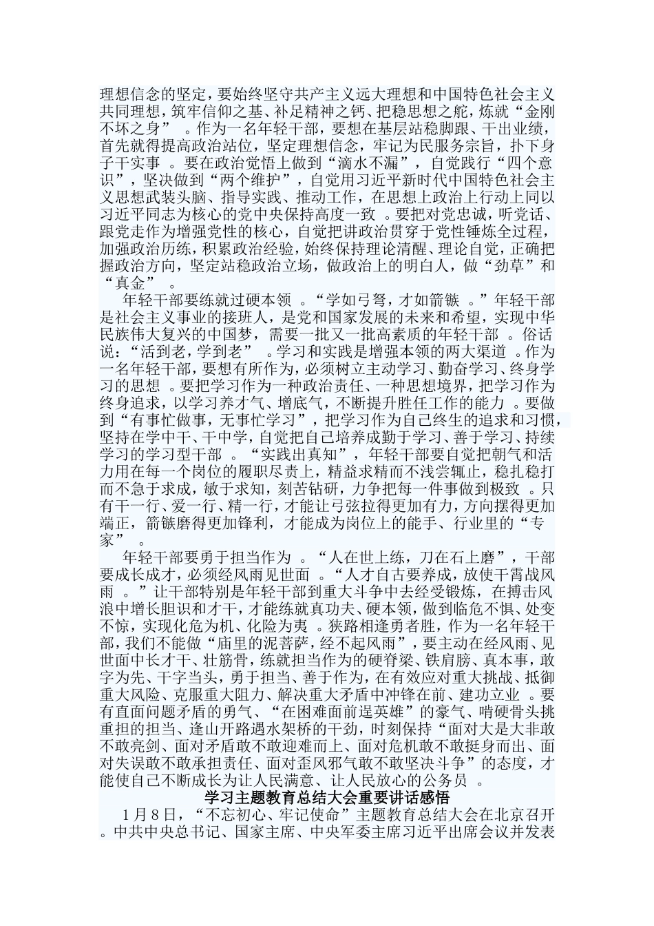总结4篇学习主题教育总结大会重要讲话感悟.doc_第2页