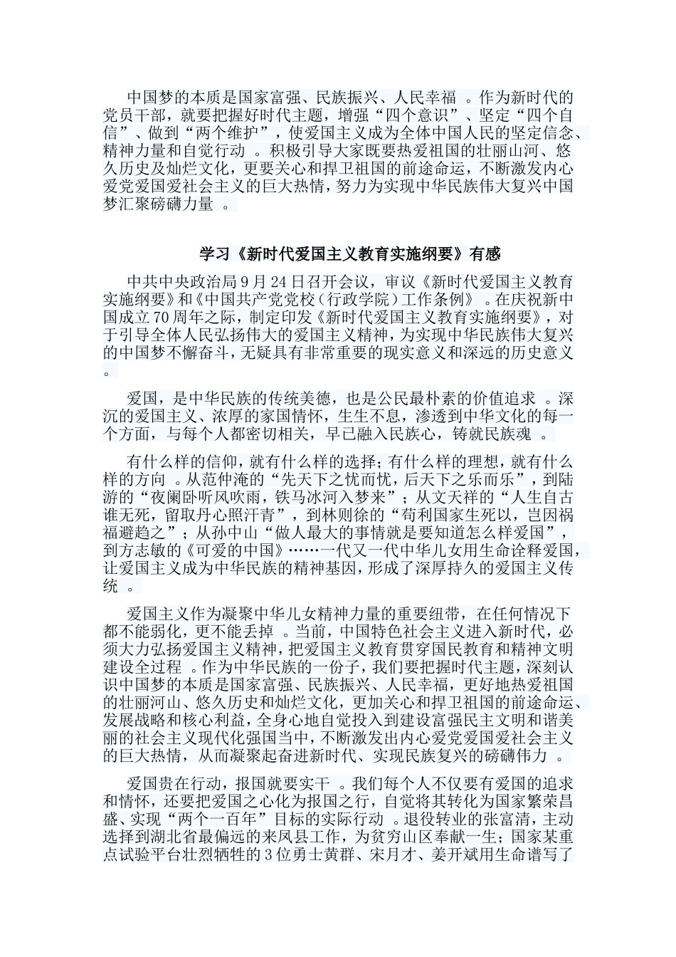 总结5篇学习新时代爱国主义教育实施纲要有感.doc_第3页