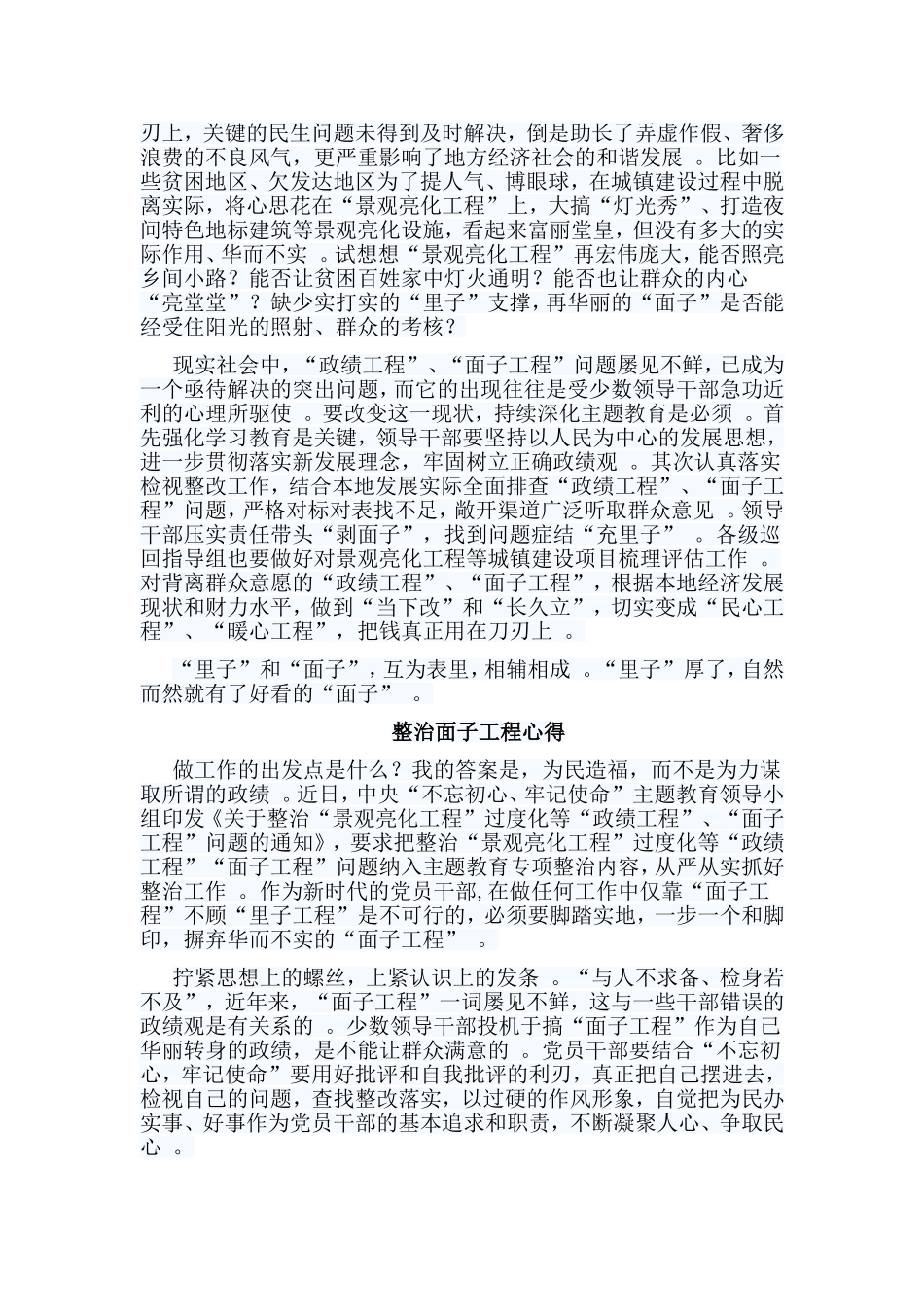 总结5篇整治面子工程心得.doc_第2页