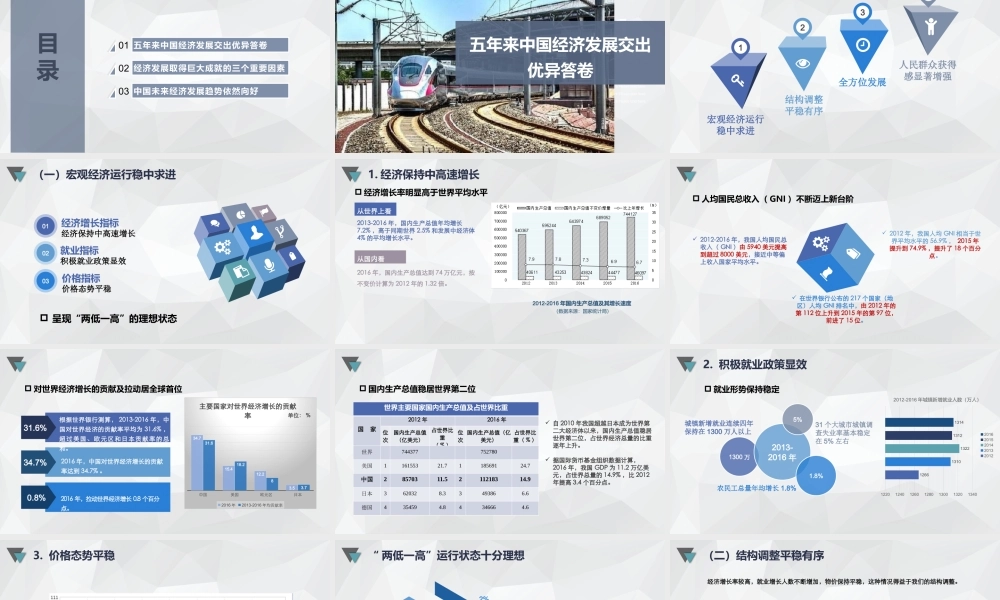 砥砺奋进中国经济发展成就辉煌党课培训PPT课件（带内容）.pptx