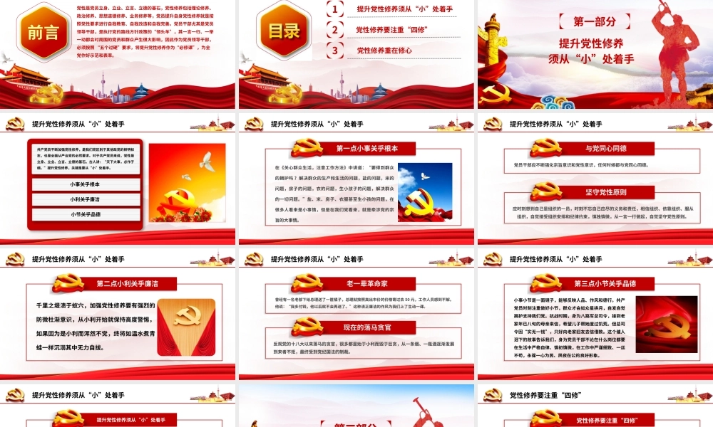 锤炼党性修养做新时代优秀党员干部PPT培训课件（带内容）.pptx