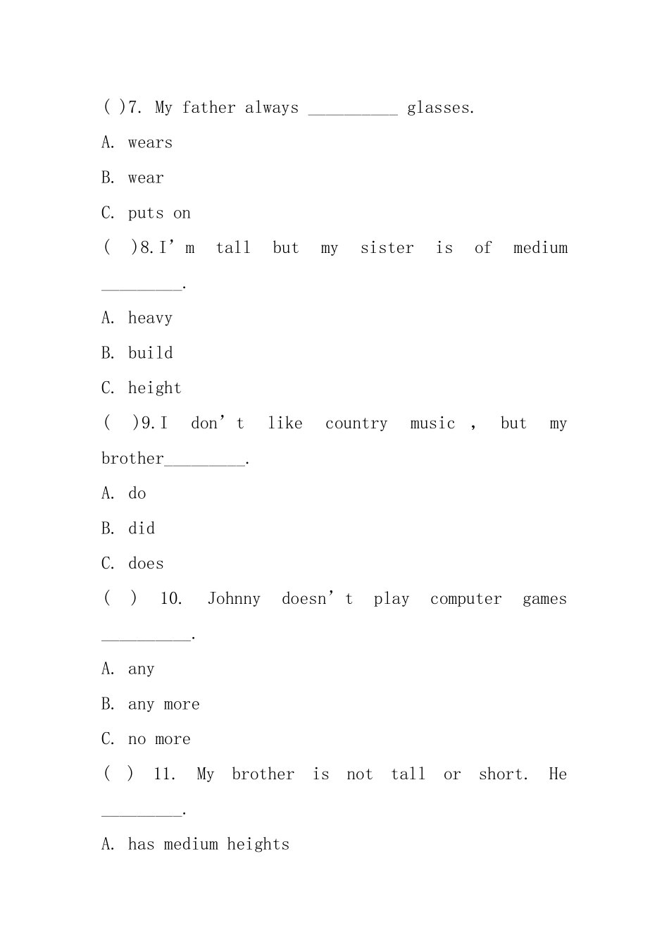 人教版七年级下册英语Test for Unit 7.docx_第3页