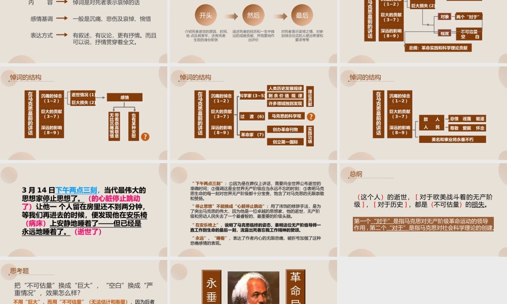 在马克思墓前的讲话培训PPT课件（带内容）.pptx