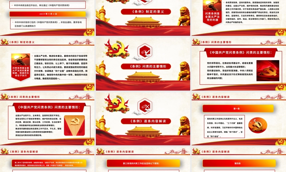 学习解读中国共产党问责条例PPT培训课件（带内容）.pptx