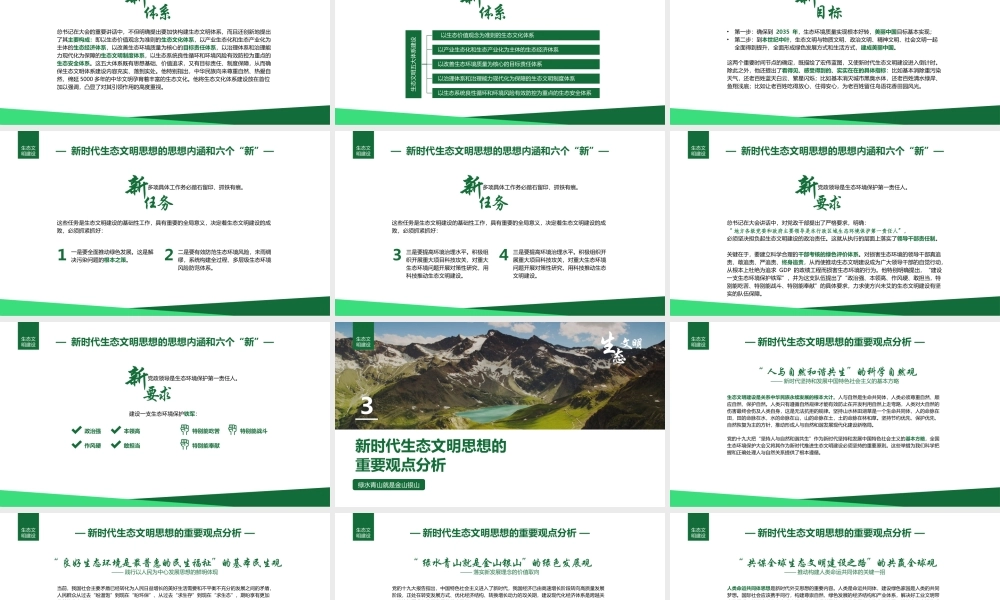 绿水青山就是金山银山新时代生态文明思想解读PPT培训课件（带内容）.pptx