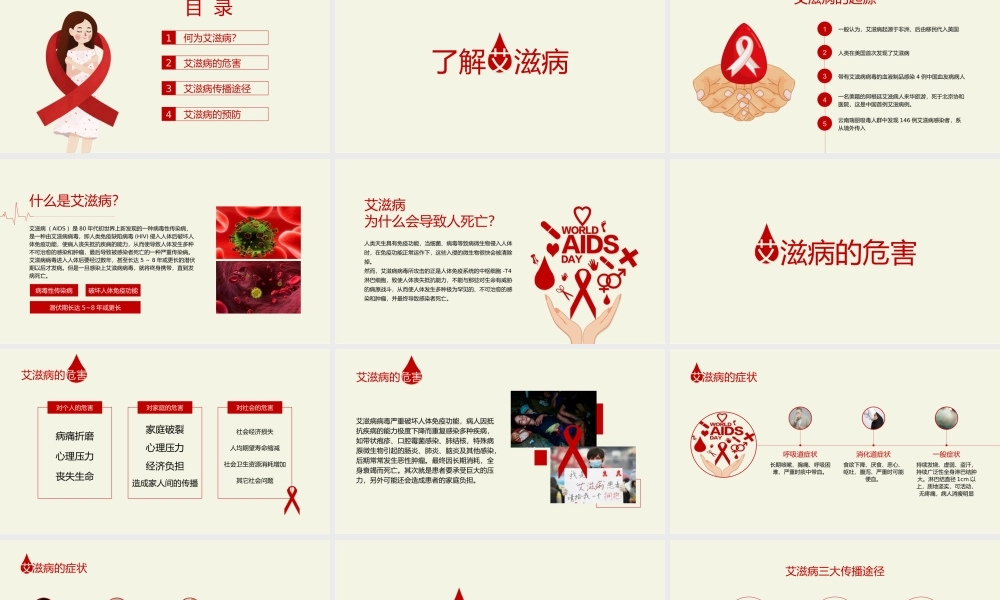 世界艾滋病日科普宣传培训PPT课件（带内容）.pptx