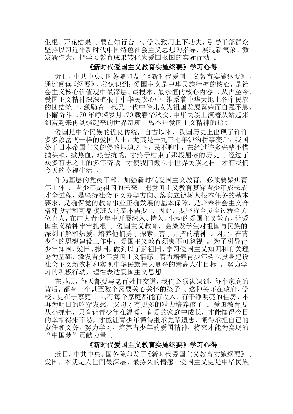 总结3篇新时代爱国主义教育实施纲要学习心得.doc_第2页