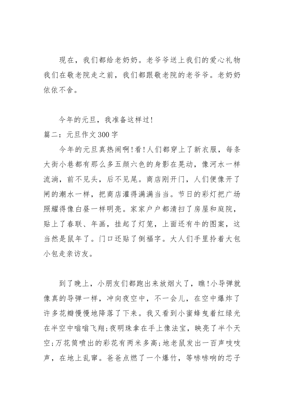 2021年元旦作文300字优秀篇「精选」_元旦作文.docx_第2页