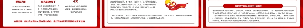 红色党政风五四精神传承有我PPT模版.pptx