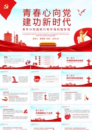 青春心向党建功新时代青年兴则国家兴青年强则国家强动态PPT.pptx