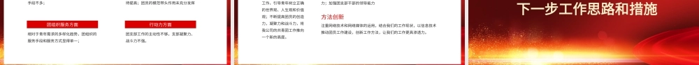 党建风共青团支部工作总结PPT模板.pptx