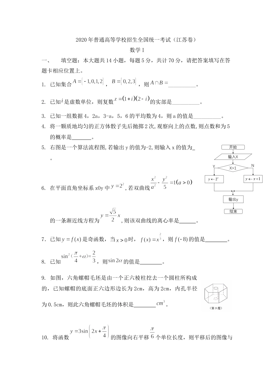 2020年江苏卷数学高考真题.docx_第1页