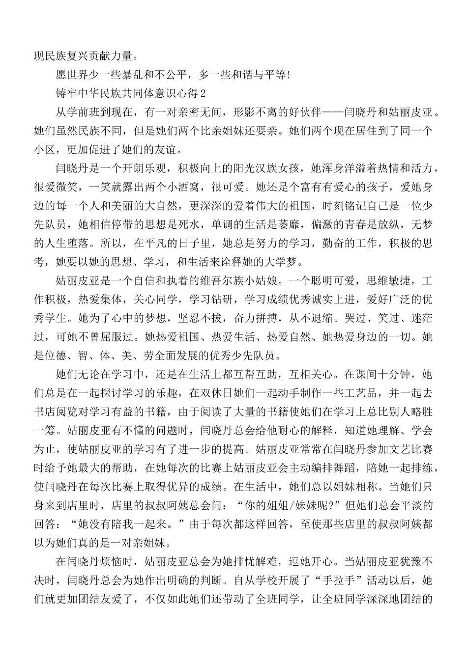 铸牢中华民族共同体意识心得感想5篇.docx_第2页