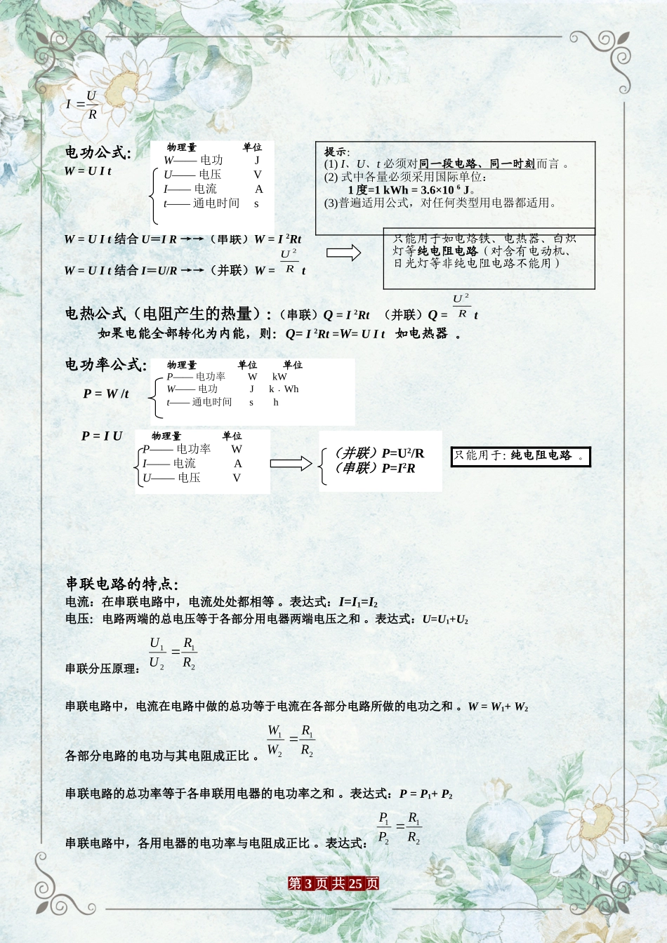 （工作参考2021-2022年中考初中物理核心公式表基本物理量全书概念总复习考点知识点总结.doc_第3页