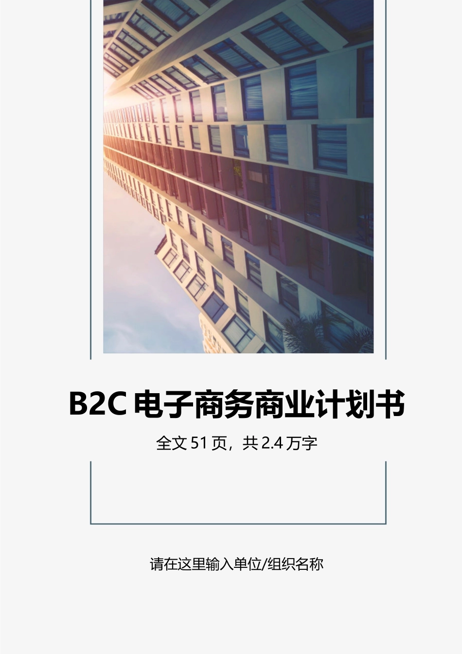 B2C电子商务商业计划书.docx_第1页