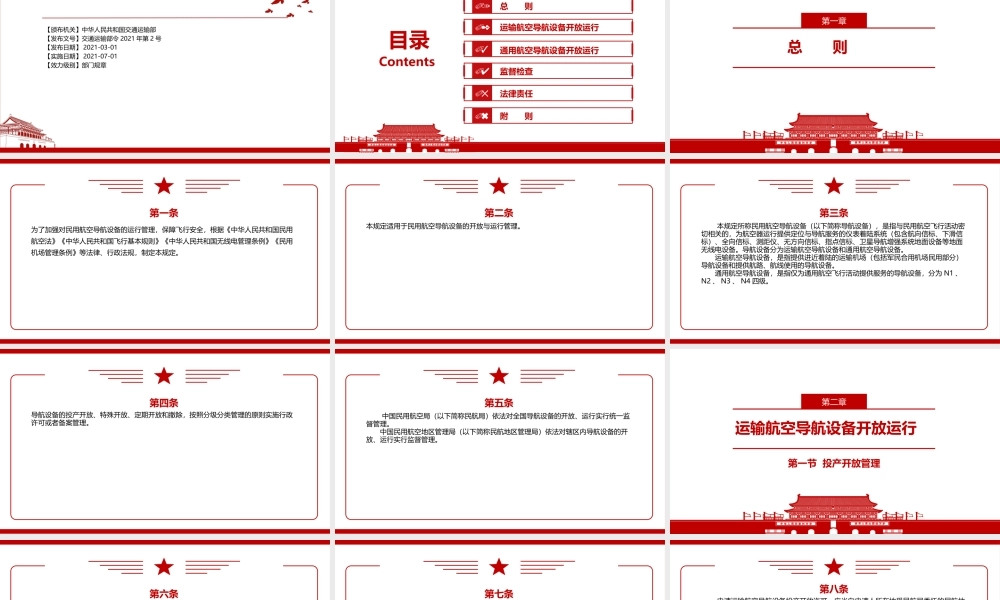 2021《民用航空导航设备开放与运行管理规定（2021）》全文学习PPT课件（带内容）.pptx