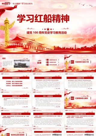 党史学习教育-学习红船精神PPT模板下载.pptx