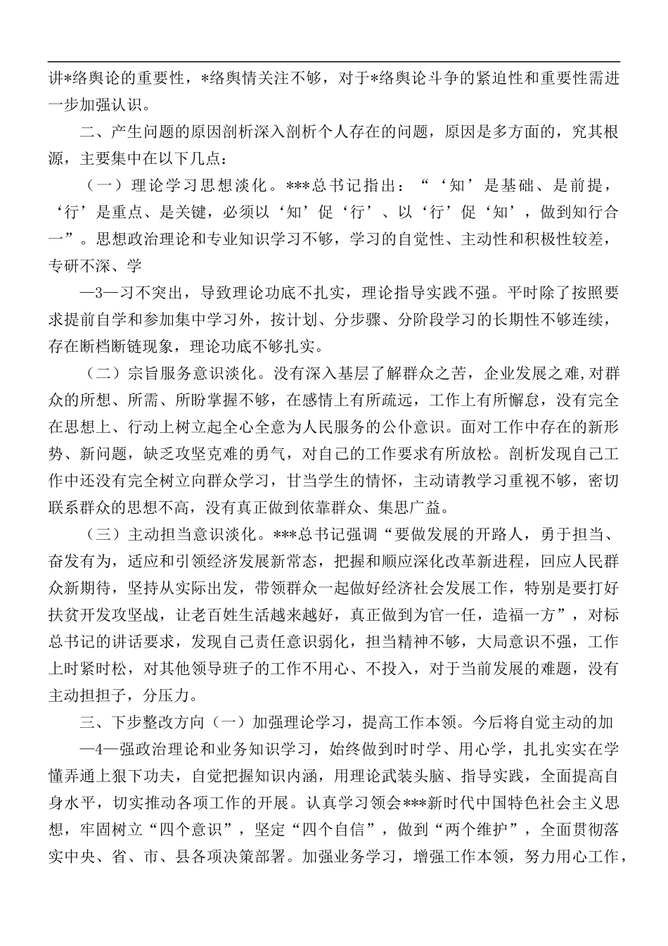 “防风险、守底线”个人剖析发言材料.docx_第2页